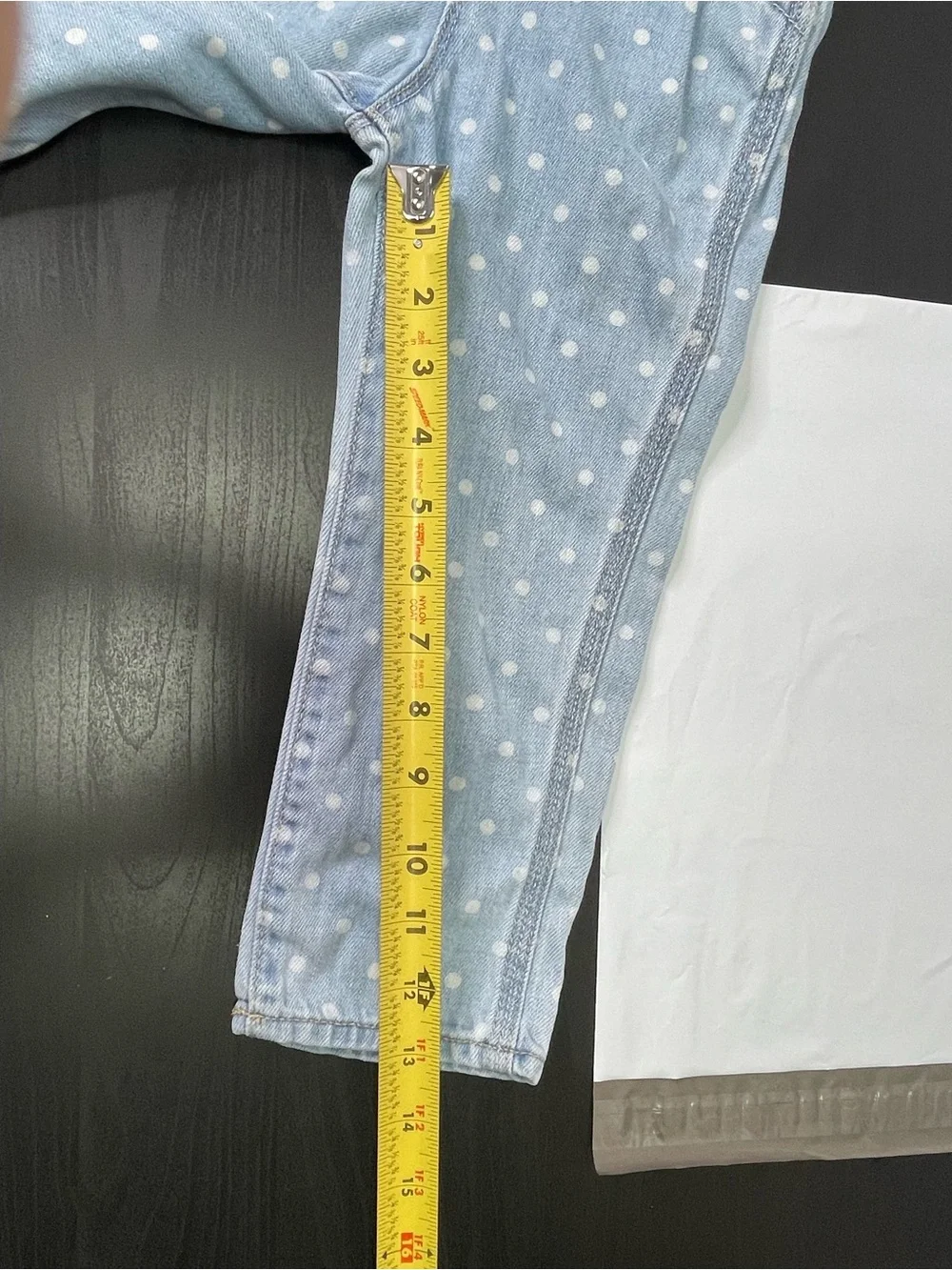 OshKosh B'gosh Vestbak Polka Dot Light Wash Denim Overalls 3T Rare